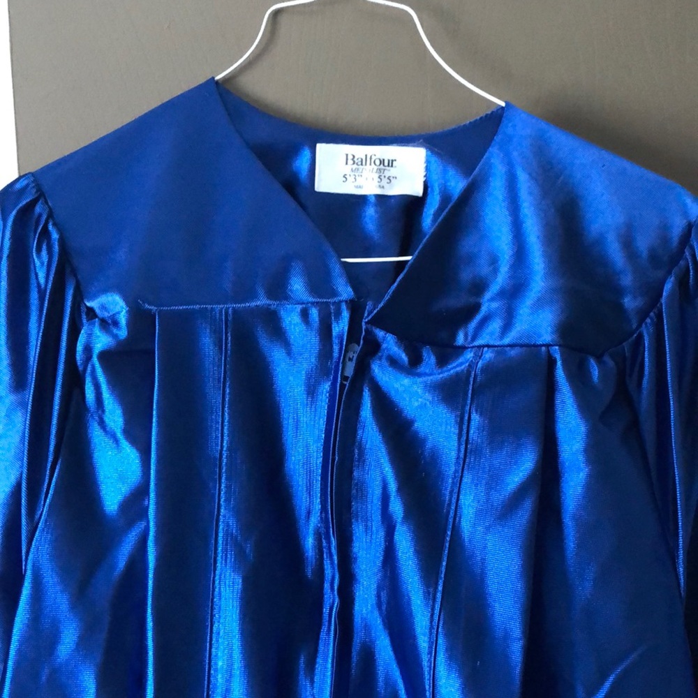 Unisex blue graduation gown